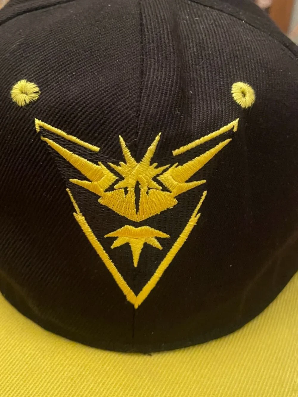 Pokemon Go Team Instinct Yellow and Black Snapback Baseball Hat Cap